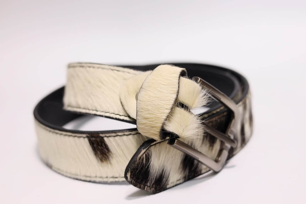 Belt with a unique pattern on a light background